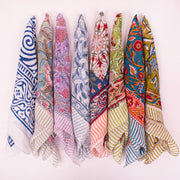 Printed Cotton Bandana – Trendy Head Scarf for Women, Men & Teens for Daily Wear - 8pcs
